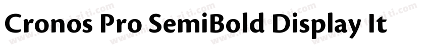 Cronos Pro SemiBold Display Italic字体转换